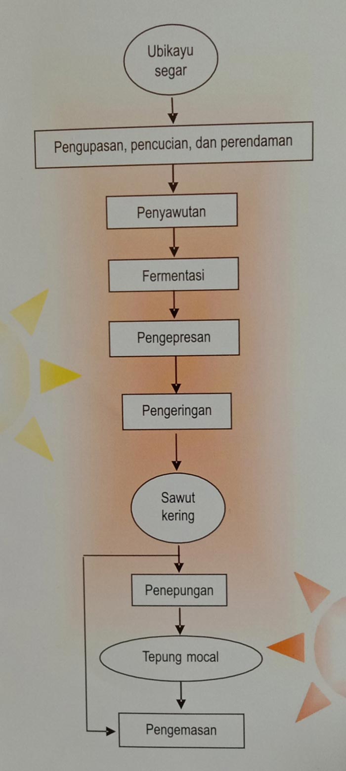 Bagan alir pembuatan tepung mocal