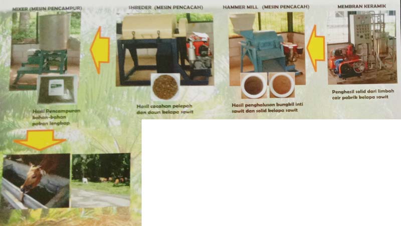 Pabrik mini pengolahan pakan lengkap berbasis limbah kelapa sawit